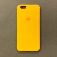 قاب ژله ای قلبی زرد yellow heart jelly case apple iphone 6p-6sp-7-8-7p-8p-x-xs-xr-xsmax