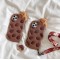 قاب خرس شکلاتی به همراه بند و آویز ست Apple iphone 12-12pro
