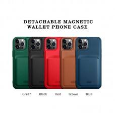 قاب چرمی اورجینال به همراه جاکارتی Magsafe مگ سیف Apple iphone 12-12pro