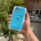قاب ژله ای محافظ لنزدار به همراه جاکارتی آبی Apple iphone 7-8-se2020-se3-7p-8p-11pro-11promax-12-12pro