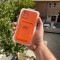 قاب ژله ای محافظ لنزدار به همراه جاکارتی نارنجی Apple iphone 7p-8p