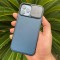 قاب چرمی محافظ لنزدار کشویی به همراه جاکارتی مگ سیف HDD(اورجینال) Apple iphone 12-12pro