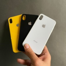 قاب طرح بدنه اصلی پشت گلس دور ژله ای Apple iphone xsmax