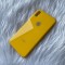 قاب طرح بدنه اصلی پشت گلس زرد دور ژله ای Apple iphone 6-6s-7-8-se2020-se3-xsmax