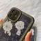 قاب گل و پروانه چرمی مشکی Apple iphone 12pro