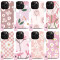 قاب KAJSA کجسا Apple iphone 14promax Pink Floral Collection Series