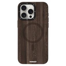 قاب YOUNGKIT یانگکیت Brown Wooden Texture Magsafe Series Apple iphone 14pro