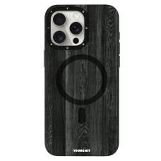 قاب YOUNGKIT یانگکیت Black Wooden Texture Magsafe Series Apple iphone 14pro-14promax-15pro-15promax
