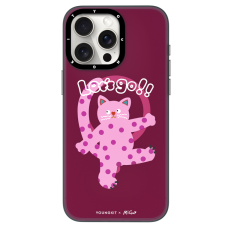 قاب YOUNGKIT یانگکیت Pink Polka Dot Cat Magsafe Series Apple iphone 13-13pro-13promax-14-14pro-14promax-15-15pro-15promax
