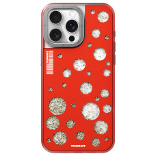 قاب YOUNGKIT یانگکیت Red Polka Dots Quicksand Magsafe Series Apple iphone 14pro-14promax-15pro-15promax