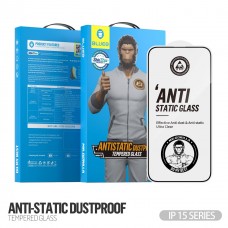 گلس فول BLUEO Anti Dust HD Antistatic Glass ا Apple iphone 13-13pro-14-14pro-15-15pro-15promax