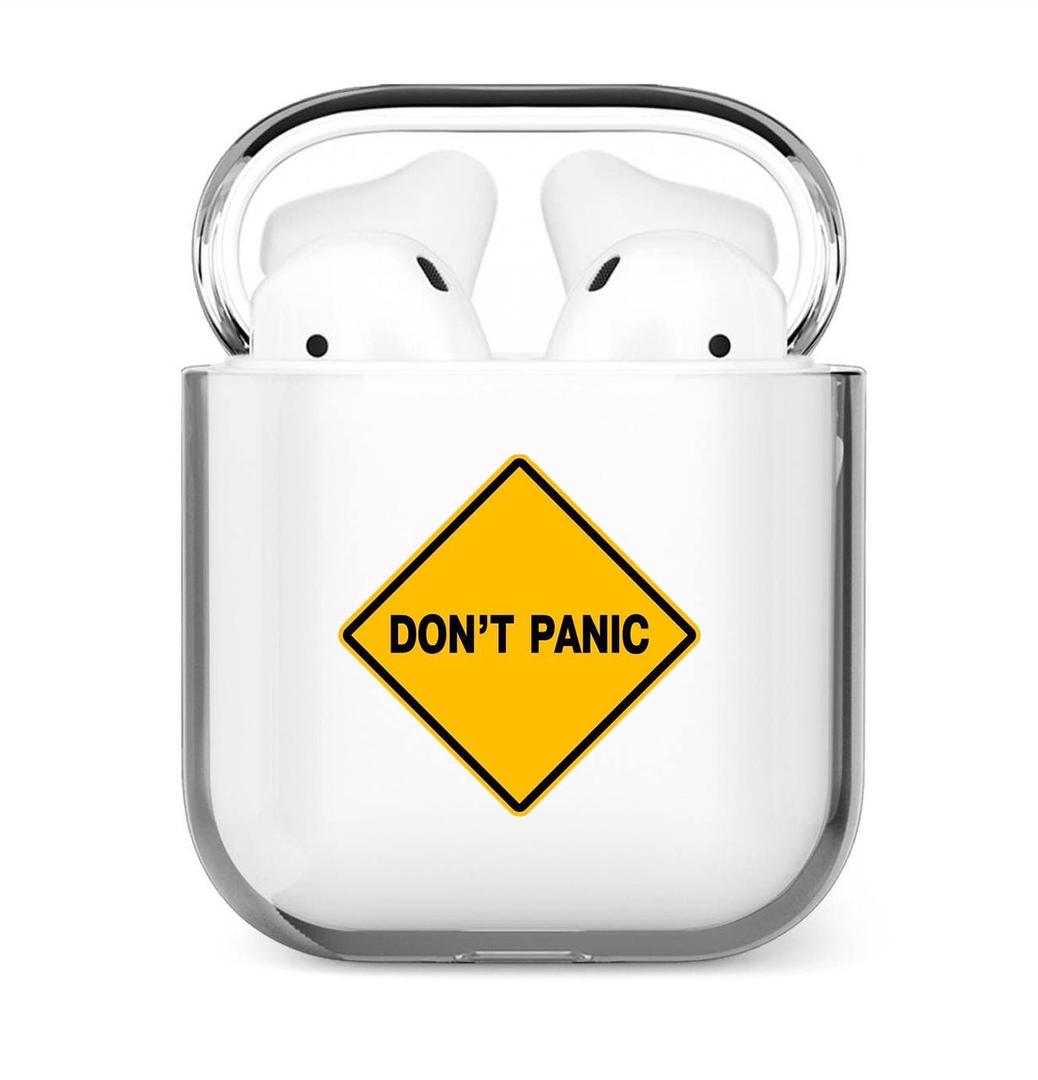 کاور ایرپاد طرح Don't Panic ژله ای Airpod cover 1-2-pro-3