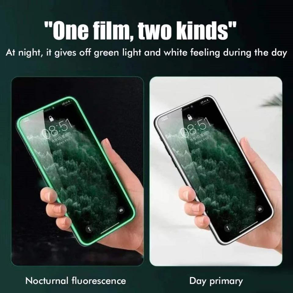 گلس فول شبرنگ Luminescent full glass for apple iphone 7-8-se2020-7p-8p-x-xs-xr-xsmax-11-11pro-11promax-12mini-12-12pro-12promax