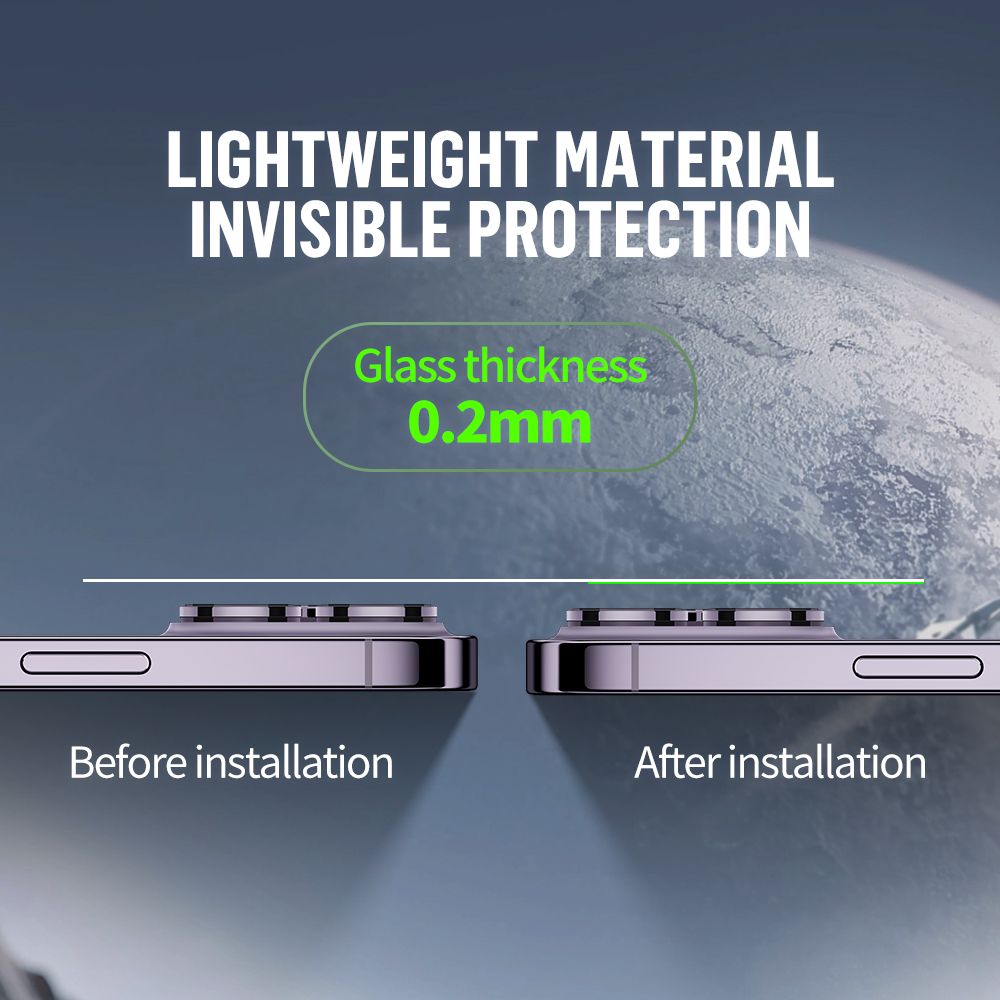 رینگ محافظ لنز آیفون Apple iphone 14pro-14promax ا BLUEO Metal Frame Lens Protector Glass