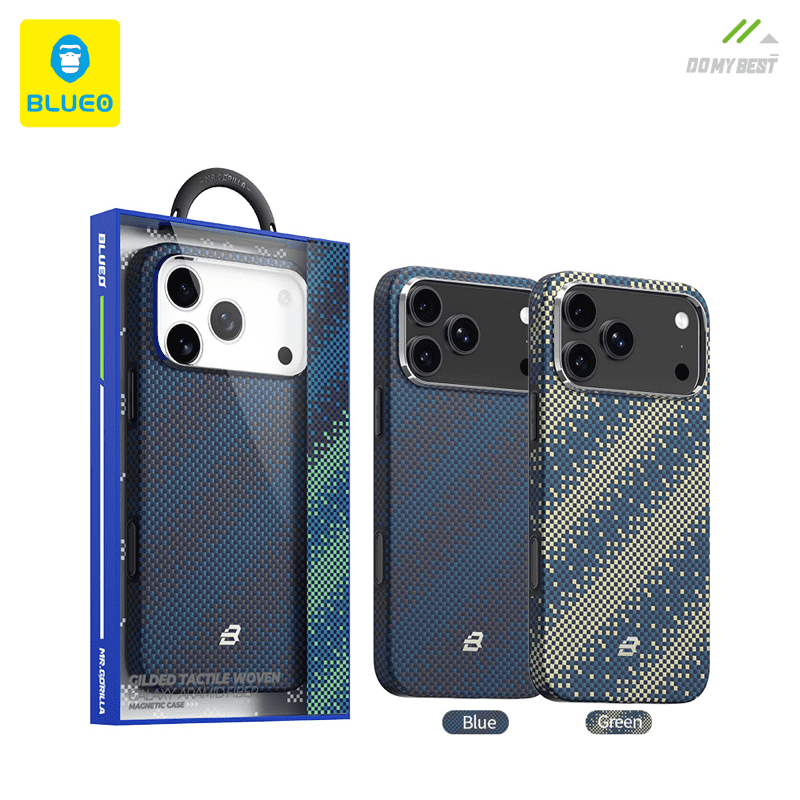 قاب بلو بافت Blueo Gilded Tactile Woven Galaxy Aramid Fiber Magnetic Case