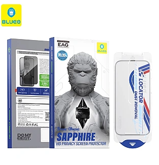 گلس ، محافظ صفحه پرایوسی بلو یاقوتی با اپلیکاتور Blueo SAPPHIRE HD Privacy Screen Protector With Applicator Iphone