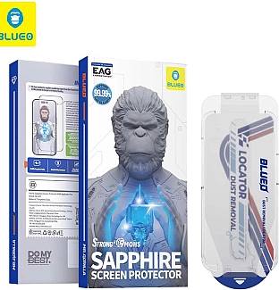 گلس ، محافظ صفحه بلو یاقوتی با اپلیکاتور Blueo SAPPHIRE Screen Protector With Applicator Iphone