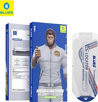 گلس ، محافظ صفحه بلو Blueo Anti Dust HD Glass Anti Static With Applicator Iphone با اپلیکاتور