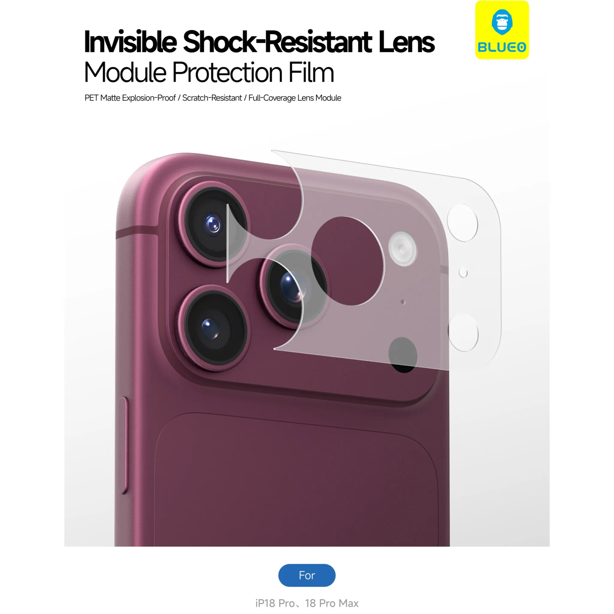 محافظ دور لنز بلو Blueo Invisible Shock-Resistant Lens Module Protection Film