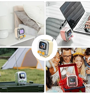 آلبوم عکس و اسپیکر بلوتوثی دیووم Divoom Tiivoo-2 FM Radyolu Mini Bluetooth