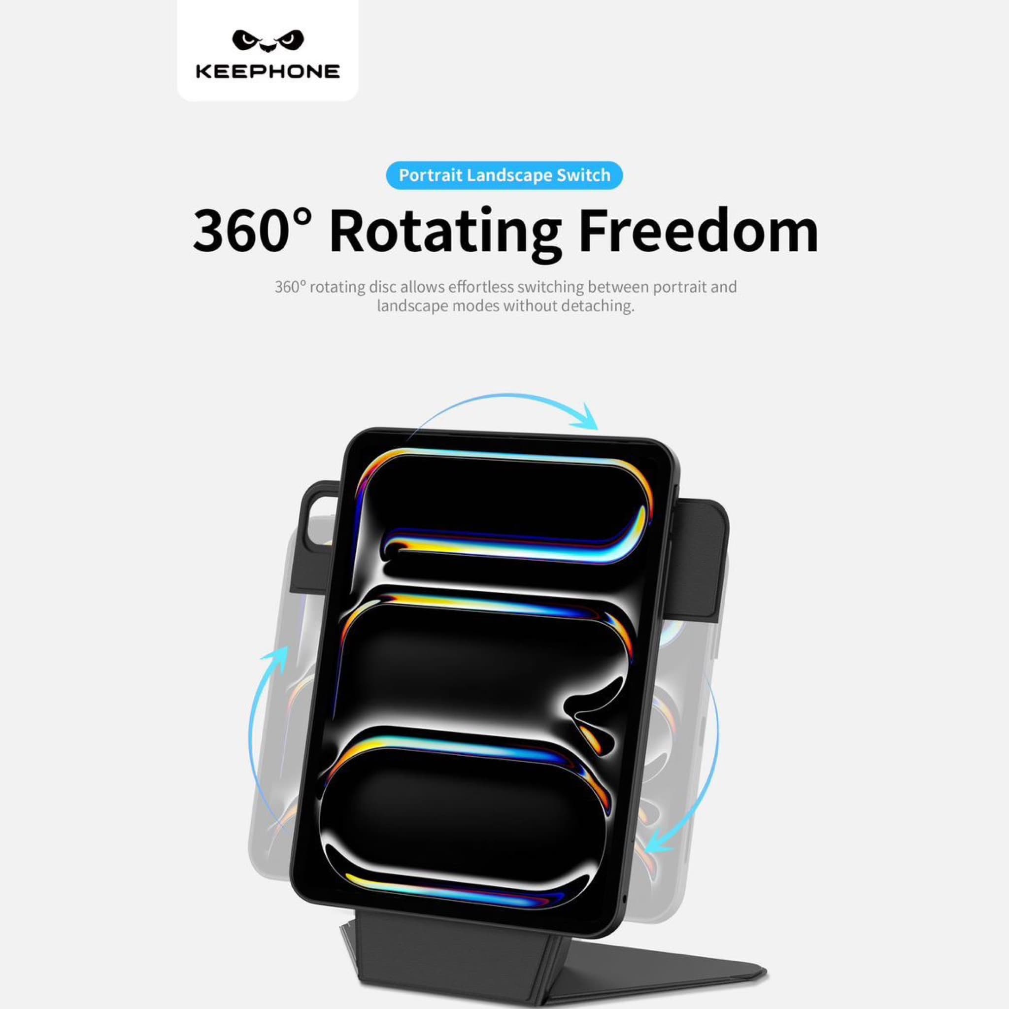 قاب آیپد کی فون Keephone Bellen 5Viewing Modes Anti-scratch Eco-Leather