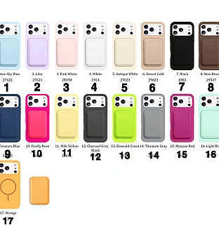 قاب سیلیکونی با ولت مگ سیف آیفون Silicone With Wallet Magsafe Iphone