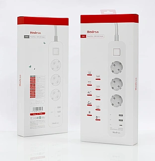 چند راهی برق هادرون Hadron مدل P343 مجهز به شارژر 30 وات