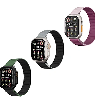 بند اپل واچ Levelo Stella Silicone Watch Strap With Magnet 44/49