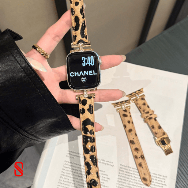 بند اپل واچ گوچی Gucci استایل پلنگی