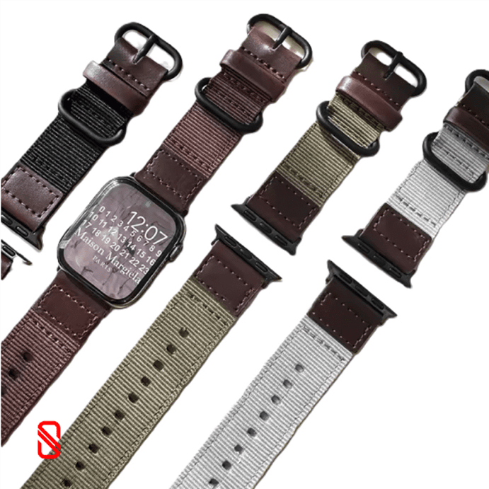 بند اپل واچ Leather & Nylon چرم و نایلون