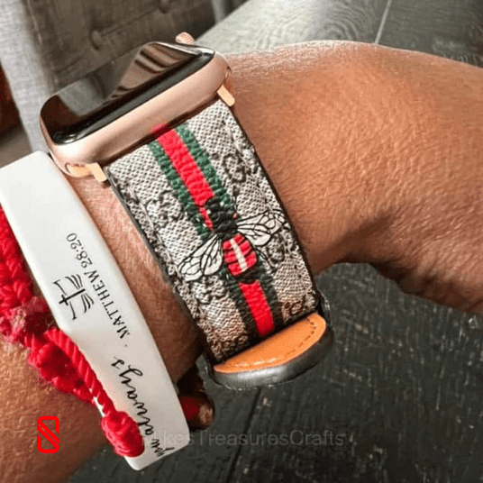 بند اپل واچ چرم گوچی Gucci زنبور