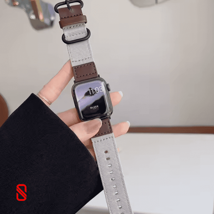 بند اپل واچ Leather & Nylon چرم و نایلون