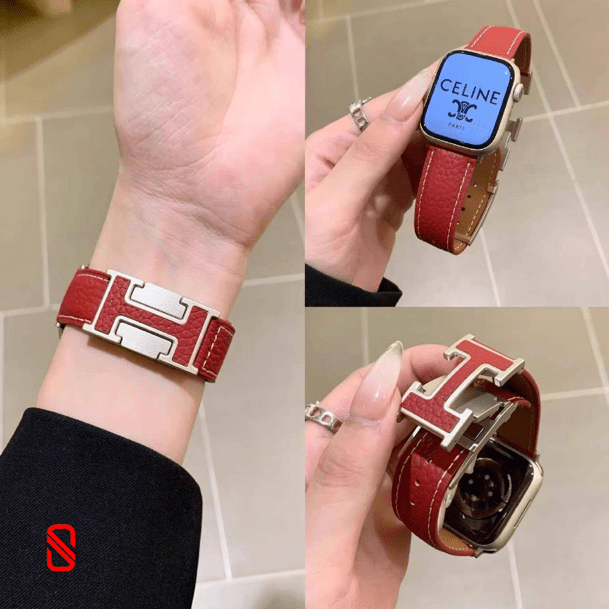 بند اپل واچ چرم قفل هرمس Hermes