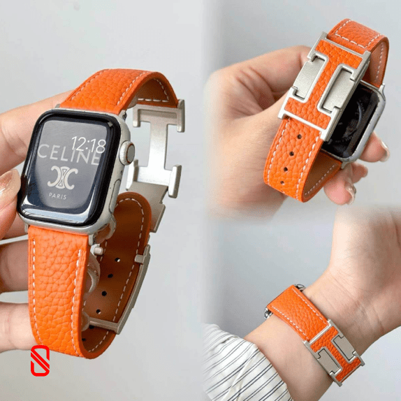 بند اپل واچ چرم قفل هرمس Hermes