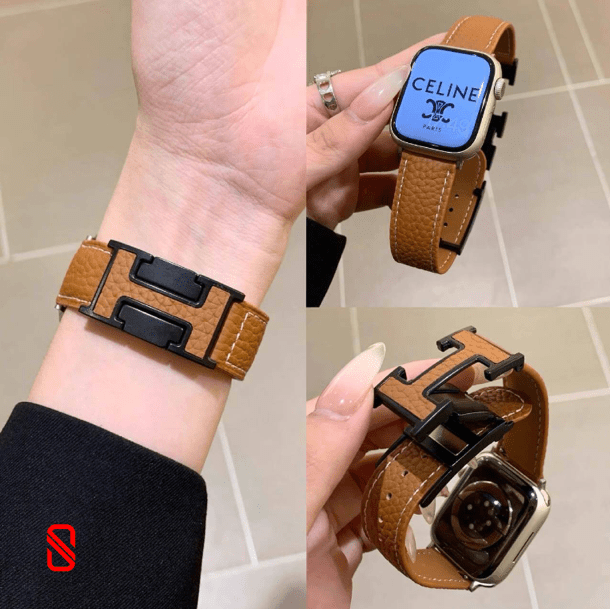 بند اپل واچ چرم قفل هرمس Hermes