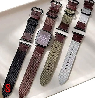 بند اپل واچ Leather & Nylon چرم و نایلون