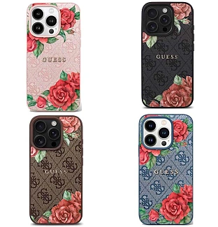 قاب Guess PU 4G Hard Case With Roses Iphone