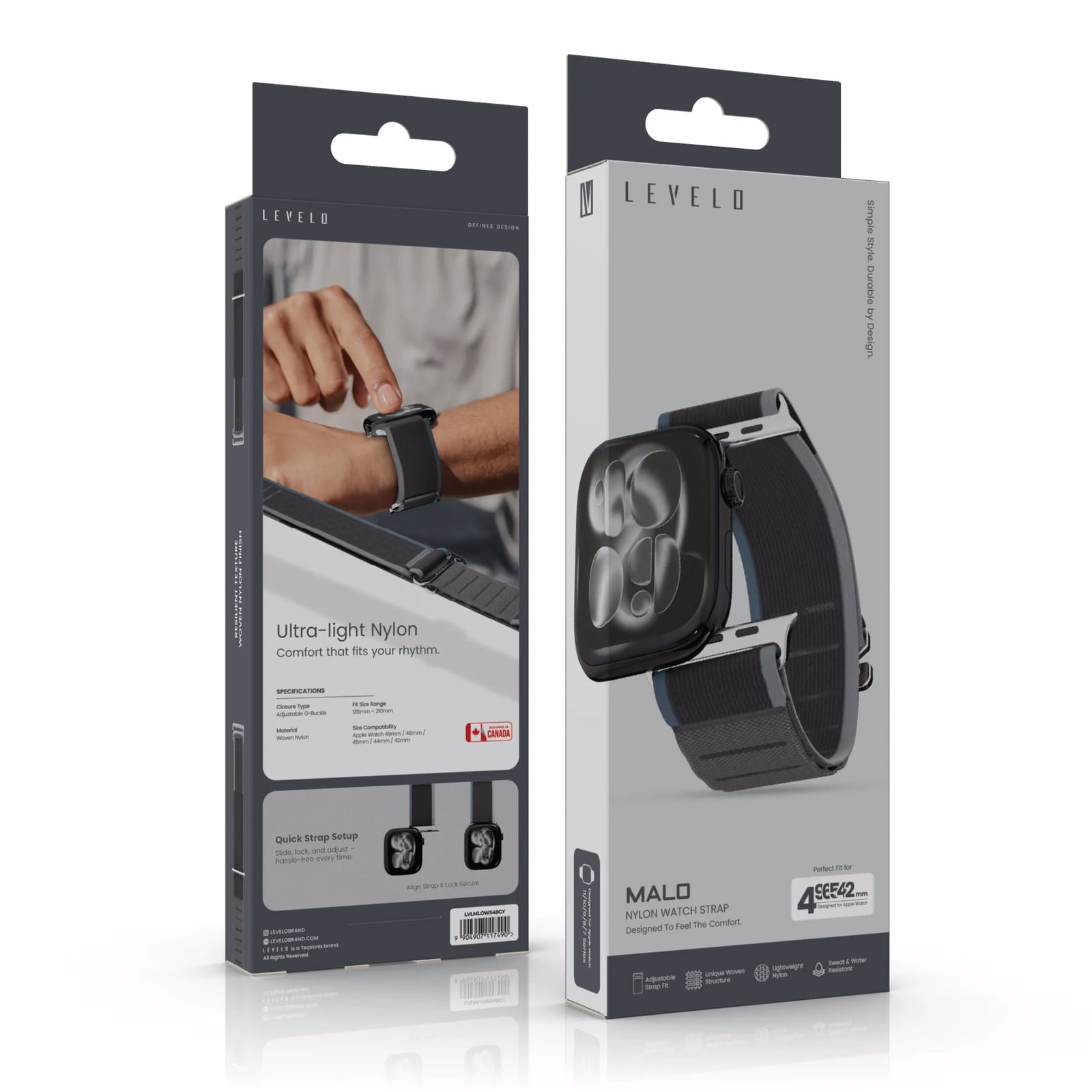بند اپل واچ Levelo Malo Nylon watch Strap