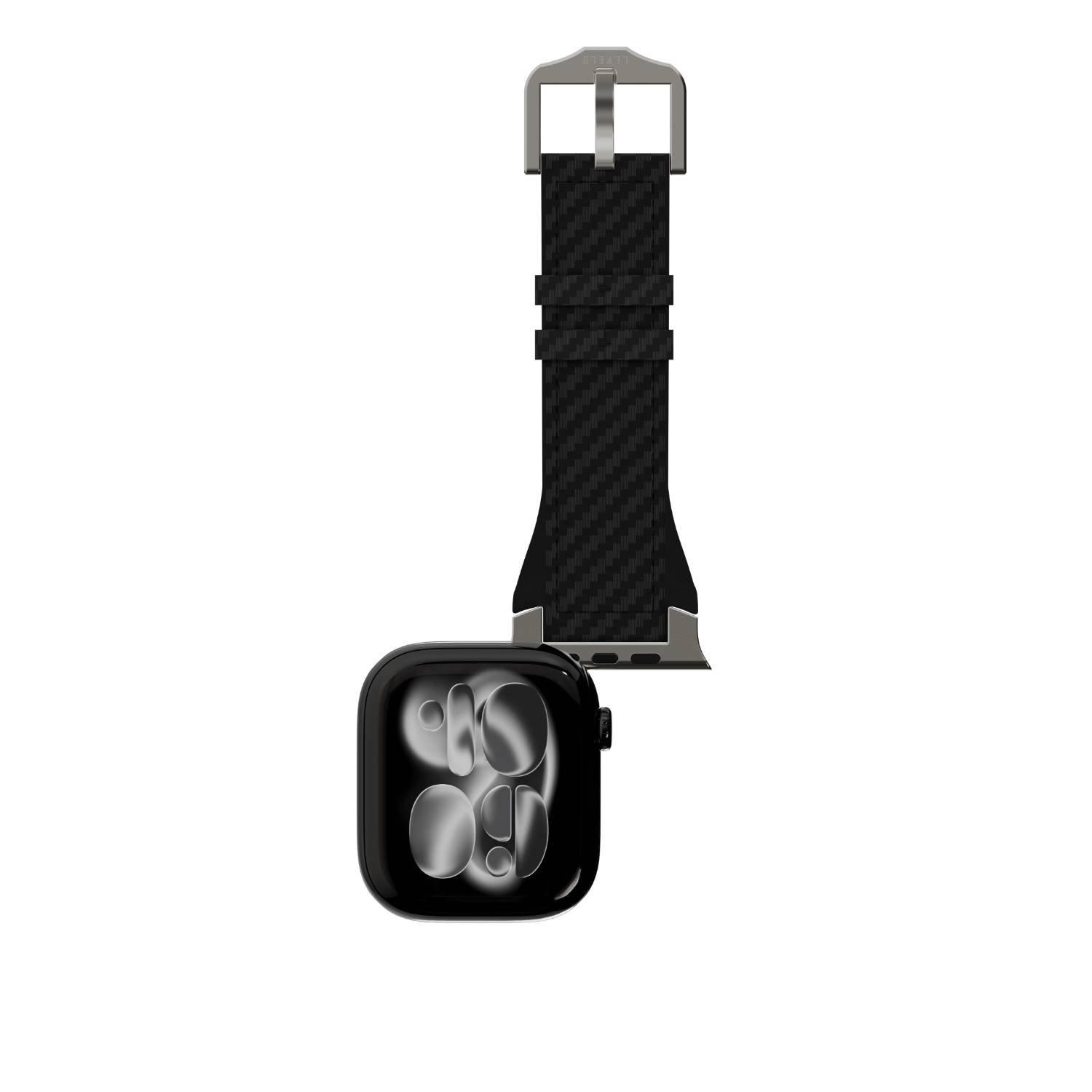بند اپل واچ Levelo Toray silicone & Leather Strap