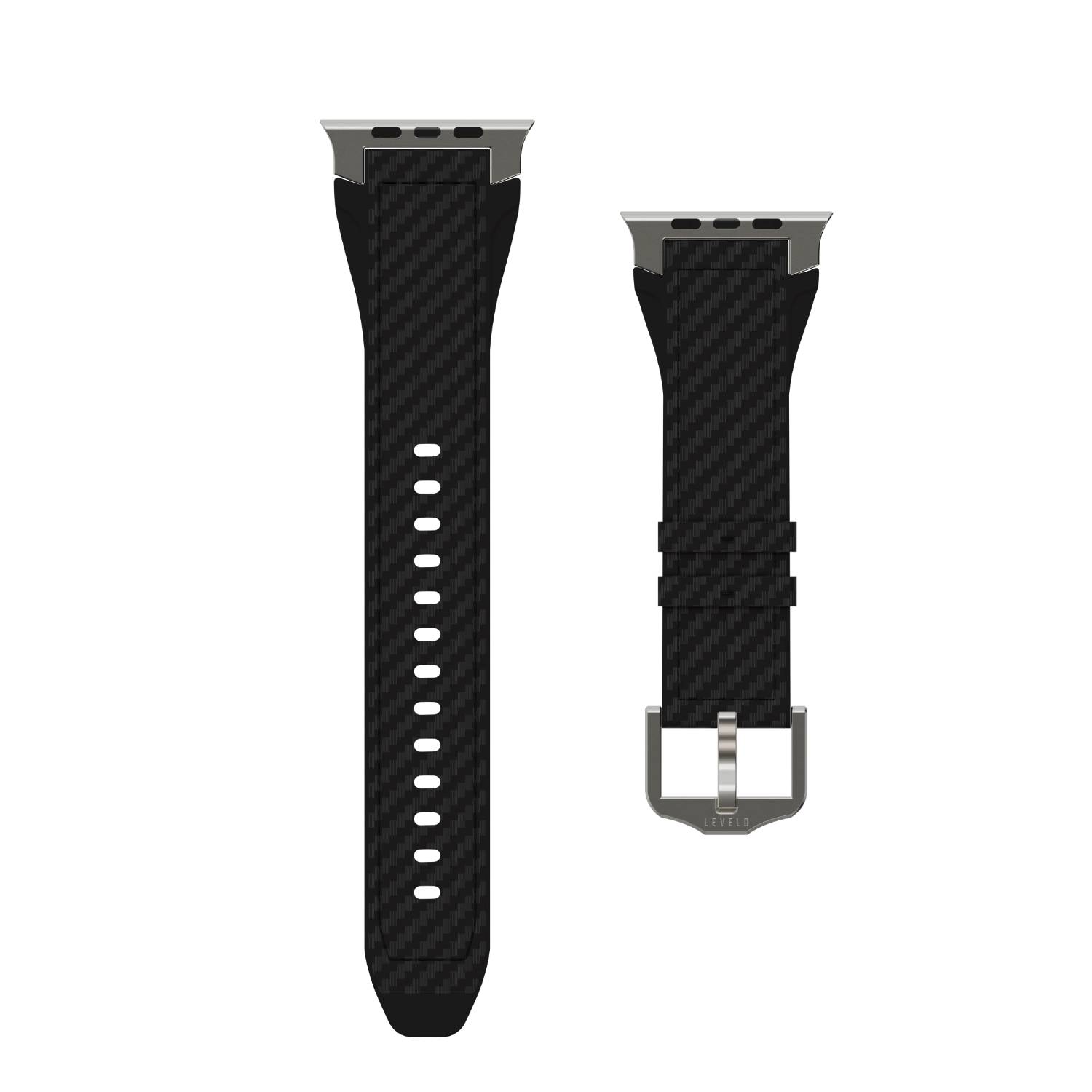 بند اپل واچ Levelo Toray silicone & Leather Strap