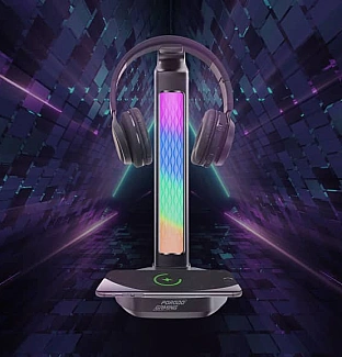 شارژر وایرلس و پایه هدفون پرودو Porodo Hd Headphone Stand Wirless Charging & Usb-c Hub PDX527