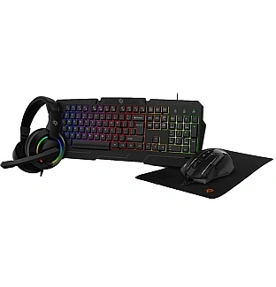 ست گیمینگ Porodo 4IN1 Ultimate Gaming Kit Headphone-Keyboard-Mouse-Mouse Pad PDX221