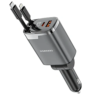 شارژر فندکی پورودو Porodo 111W Car Charger Lightning USB_C