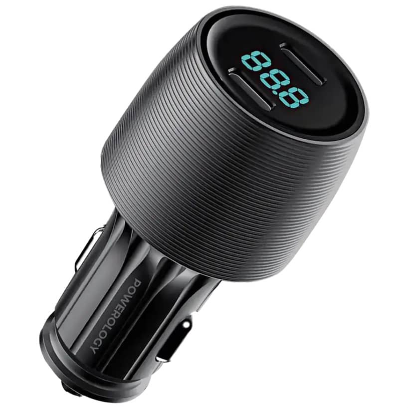 شارژر فندکی پاورولوژی Powerology Velox 66W Dual-Port Car Charger