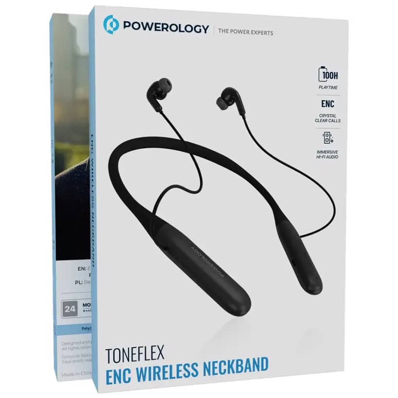 هدفون ، هندزفری گردنی پاورولوژی Powerology Toneflex Enc Wireless Neckband