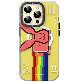 قاب یانگ کیت Youngkit Rabbit Yellow 3D Magsafe Iphone