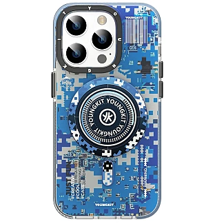 قاب Youngkit یانگ کیت Blue camouflage Circuit iphone magsafe IPhone
