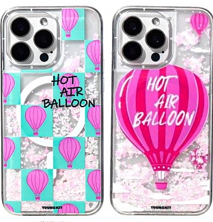 قاب Youngkit یانگ کیت Glitter Quicksand Hot Air Balloon Case