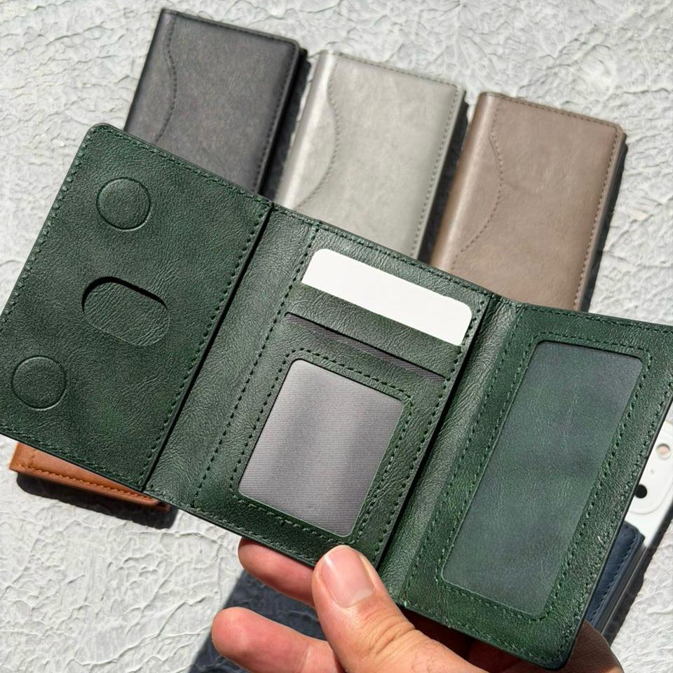 ولت ، کیف پول چرمی مگ سیف دار Leather Wallet MagSafe