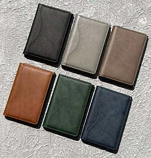 ولت ، کیف پول چرمی مگ سیف دار Leather Wallet MagSafe